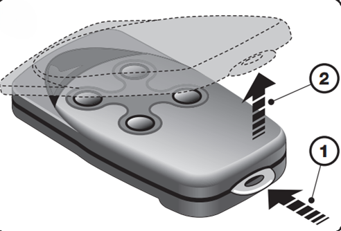 Changer pile télécommande Nice Flo